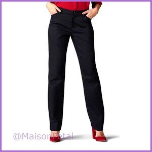 Wrinkle-Free Relaxed Fit Straight Leg Pant with Stretch Fabric